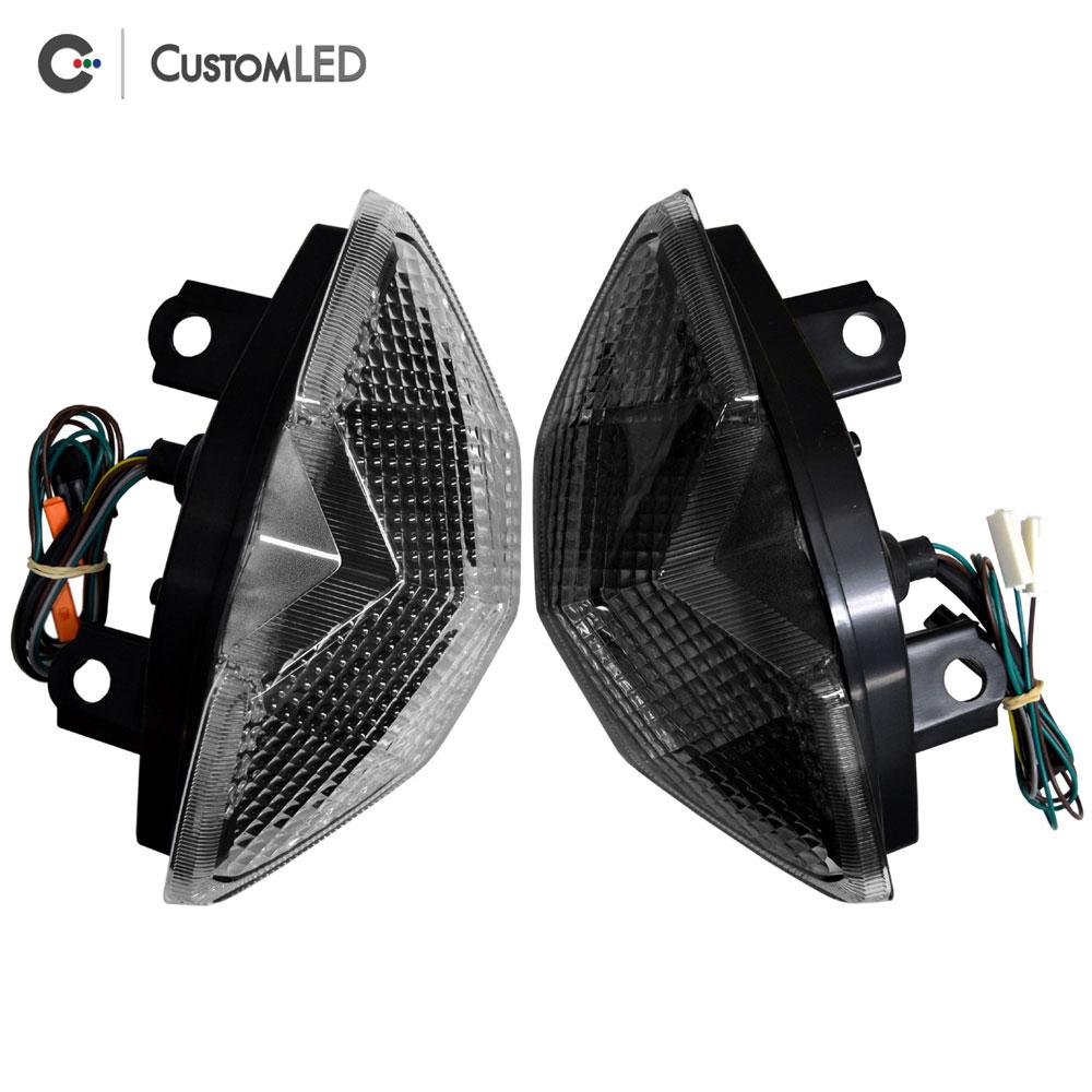 Kawasaki Ninja 1000 Blaster-X Integrated LED Tail Light for years 2011-2019 by Custom LED - Clear VS Smoked Lens