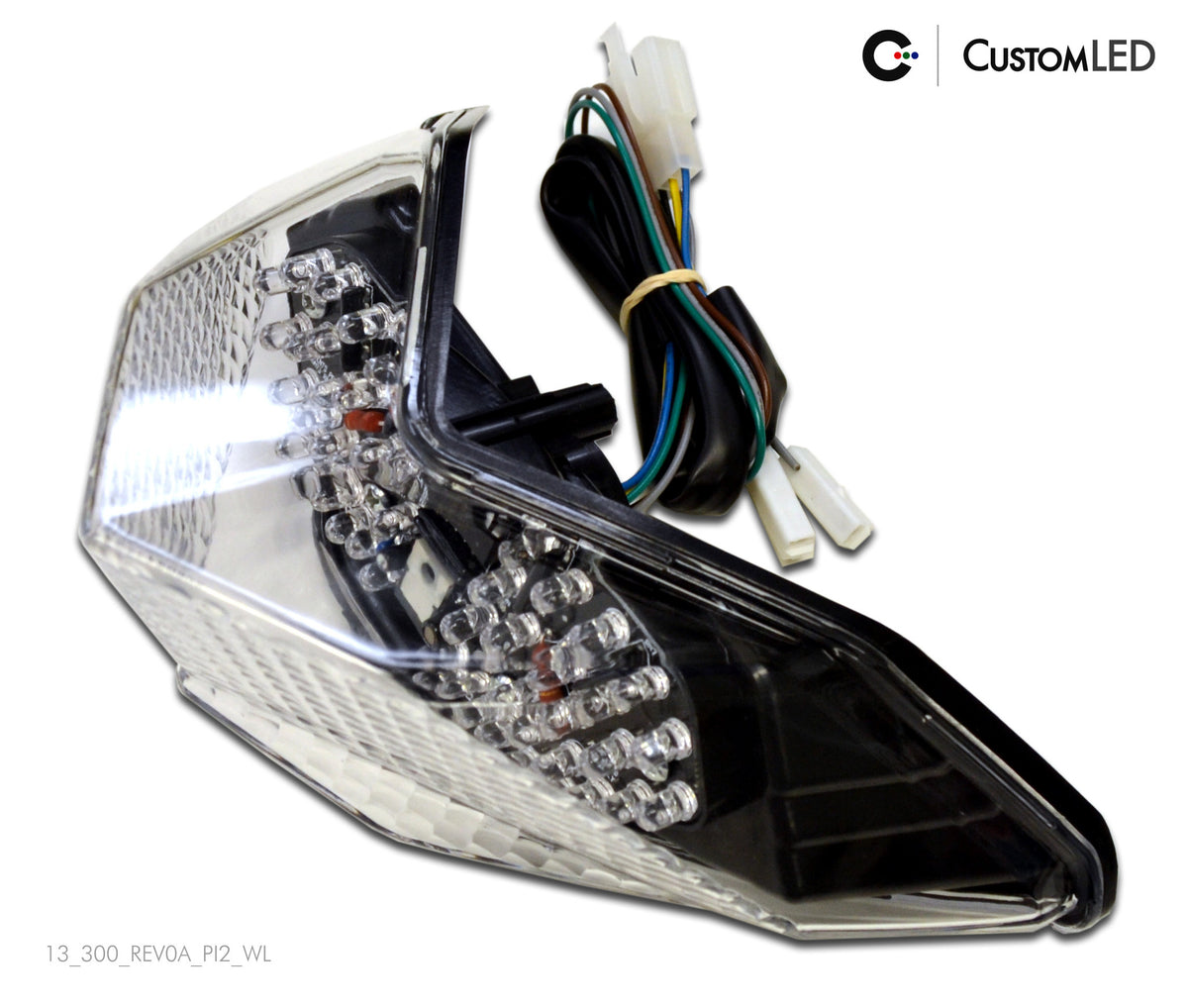 Kawasaki Ninja 300 Blaster-X Integrated LED Tail Light for years 2013 2014 2015 2016 2017 by Custom LED